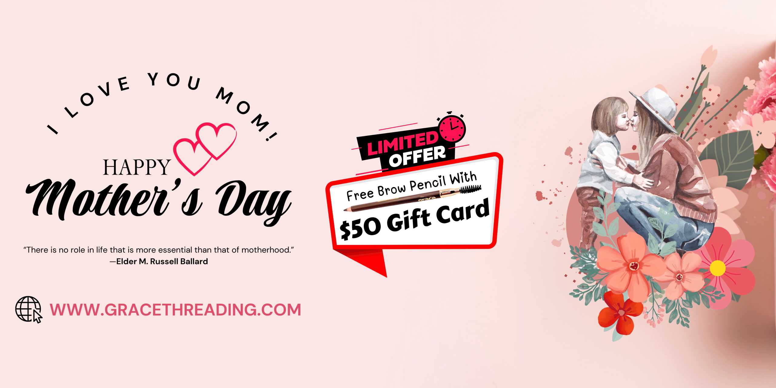 Happy Mother's Day Website Banner